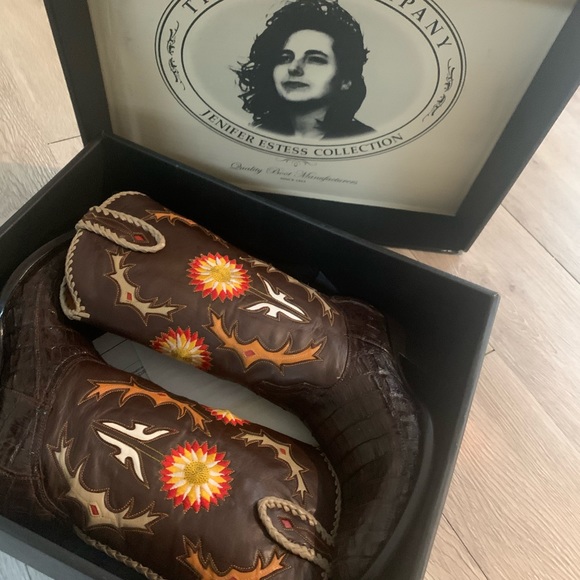 Rare Frye boots crocodile cowboy boots NWT size 7 - Picture 8 of 15